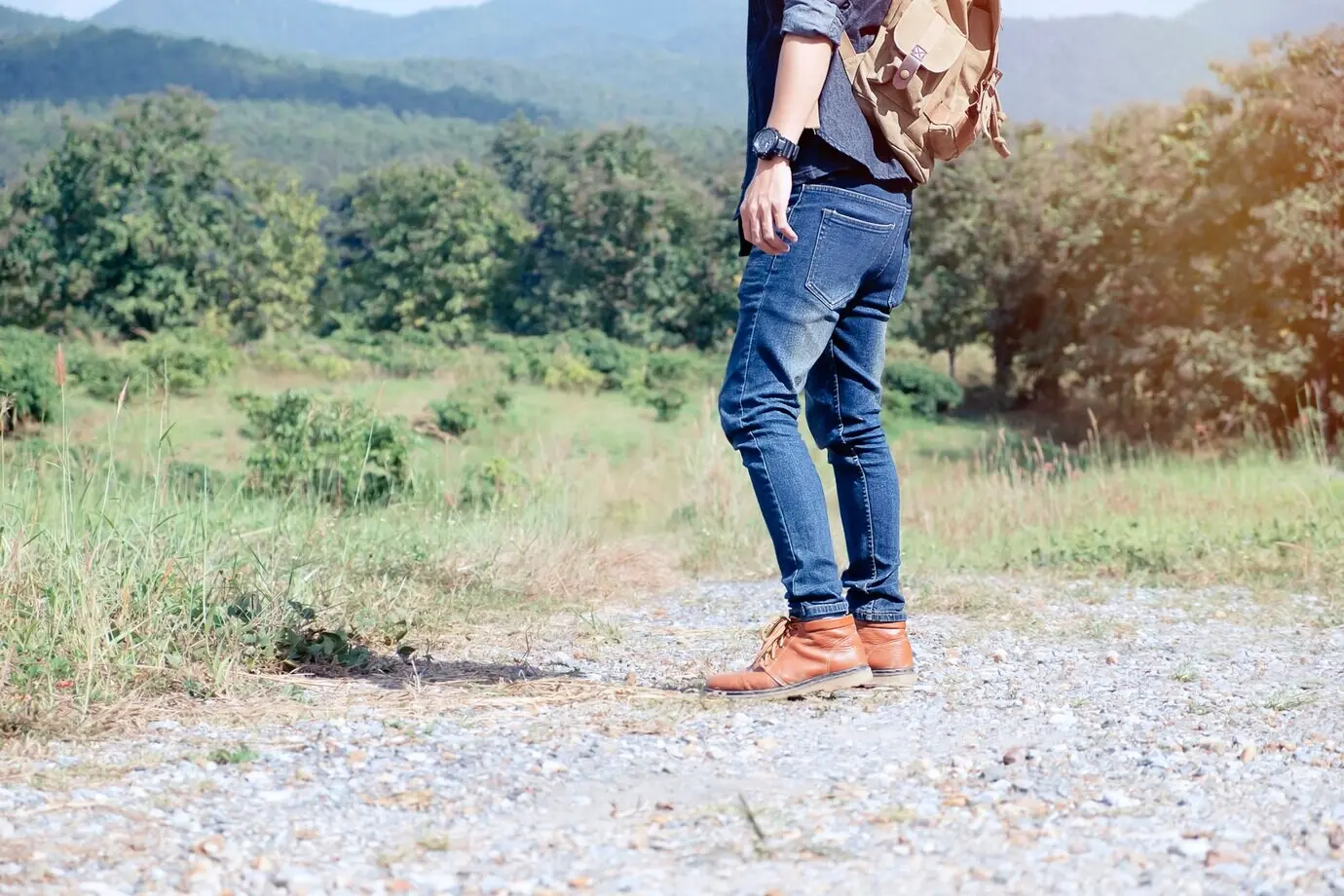 Konzept für Sommerferien und Lifestyle-Wandern